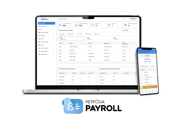 Graphic of "Petpooja Payroll Dashboard"
