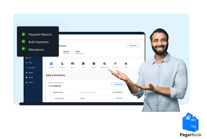 Desktop Dashboard of PagarBook